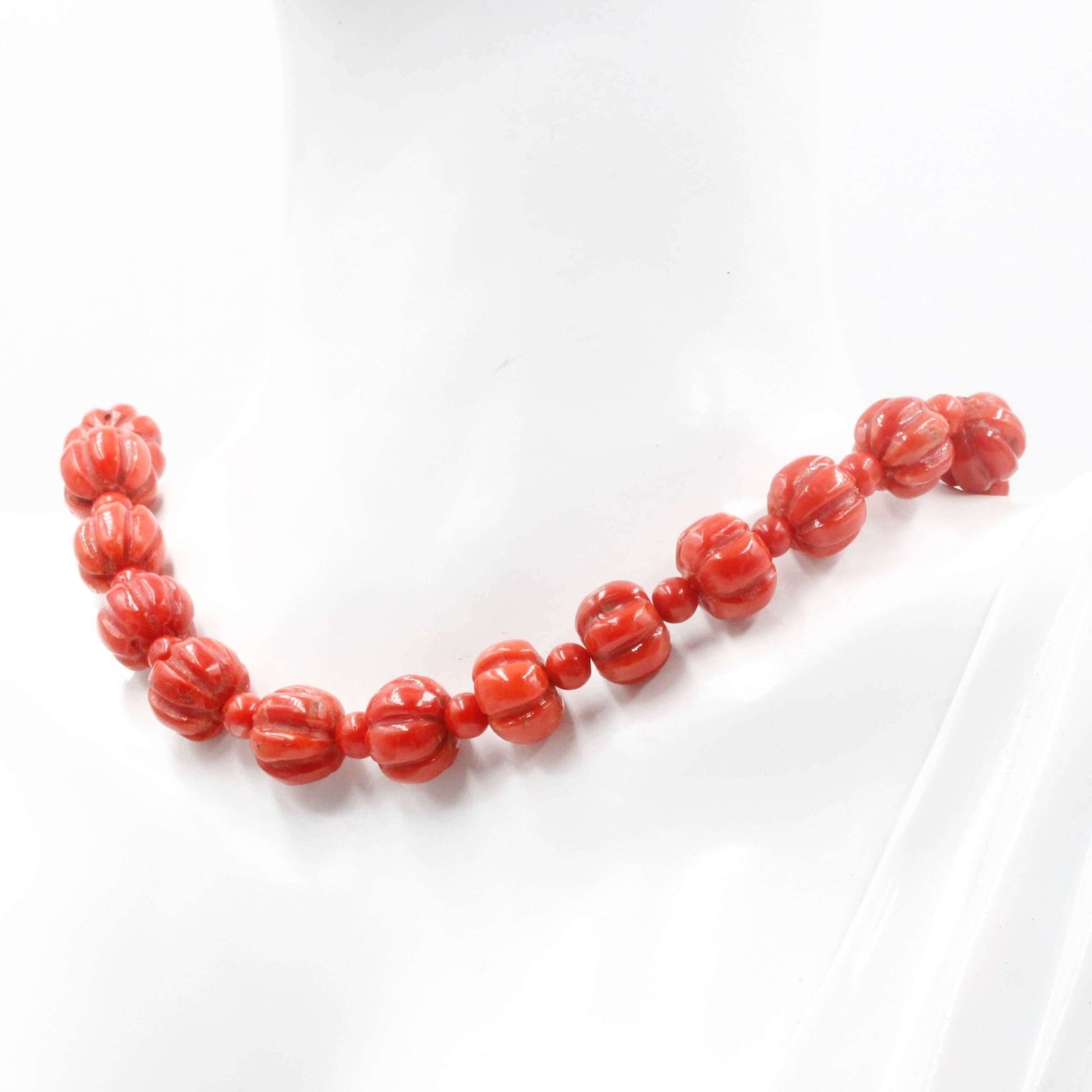 Coral Beads Strand featuring Italian Natural Red Coral, a beautiful gemstone ideal for mental and spiritual peace.