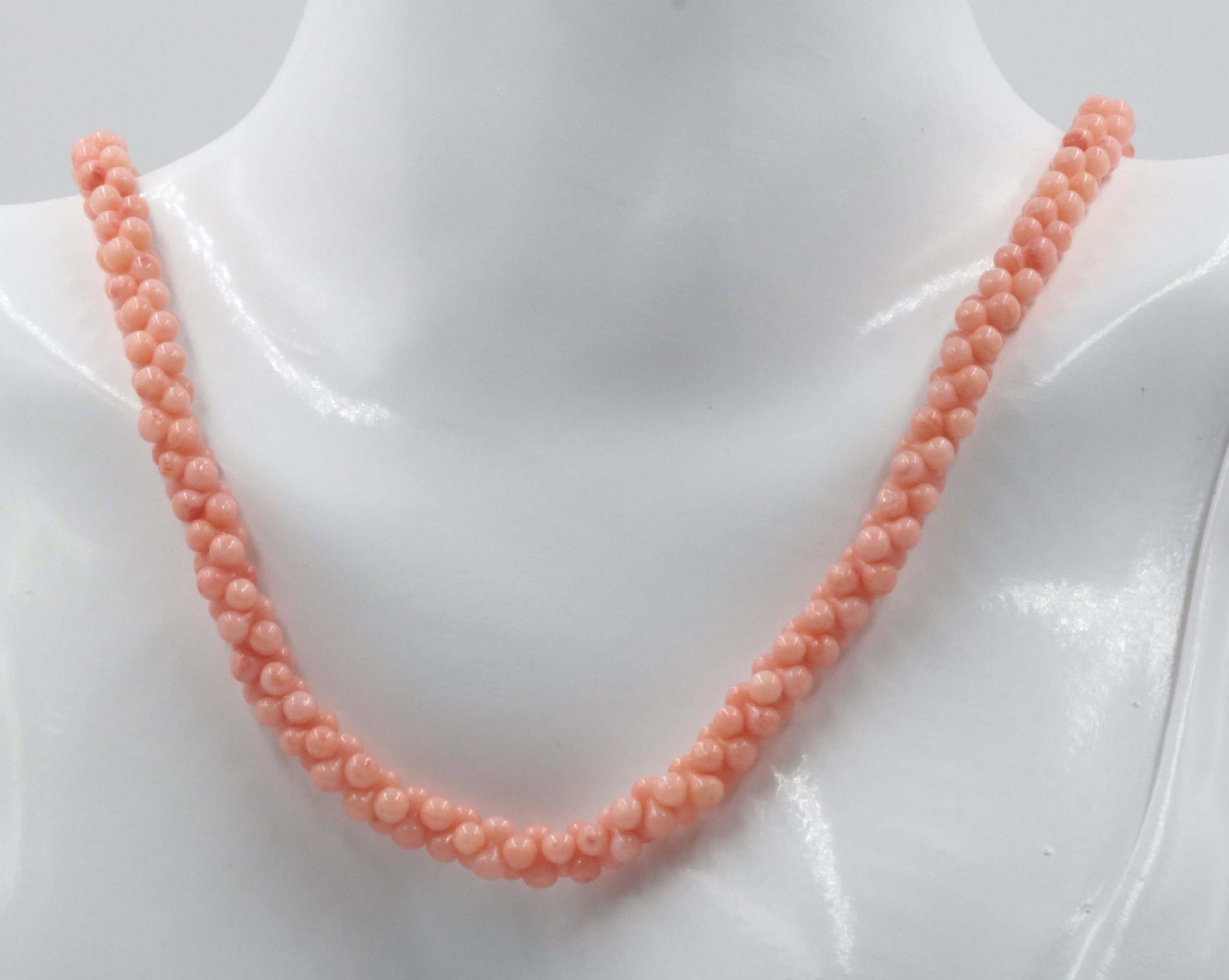 Natural Italian Pink Coral Bead Necklace - Taj Mahal Gems
