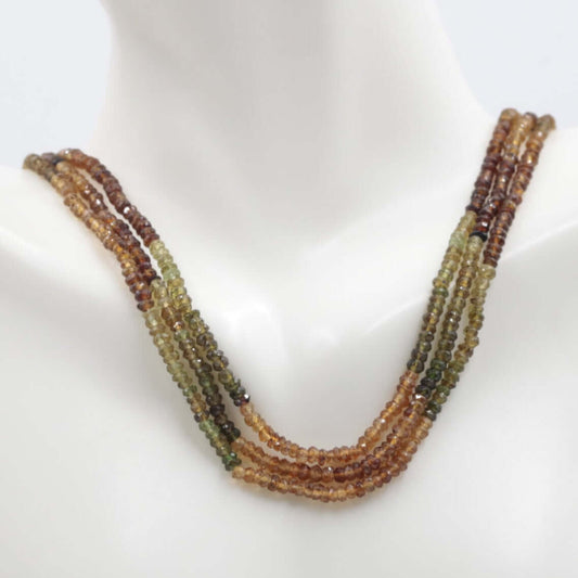 Natural Multi - Color Tourmaline Necklace - Taj Mahal Gems