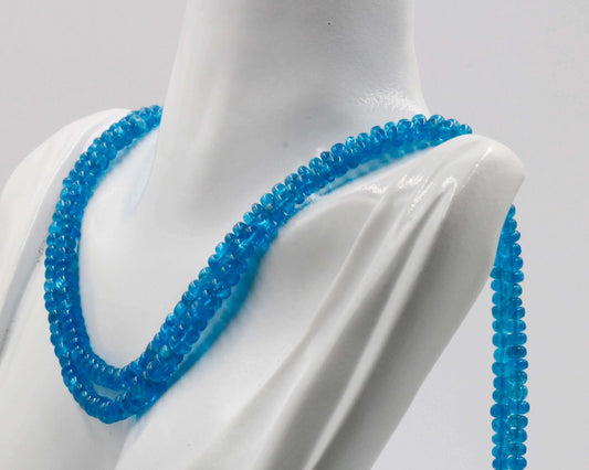 Natural Neon Apatite Bead Strands - Taj Mahal Gems