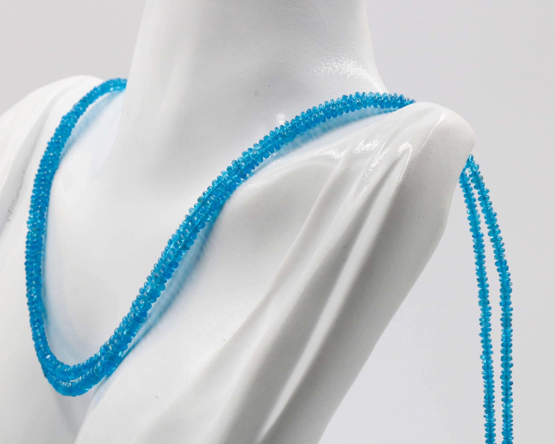 Natural Neon Apatite Bead Strands - Taj Mahal Gems