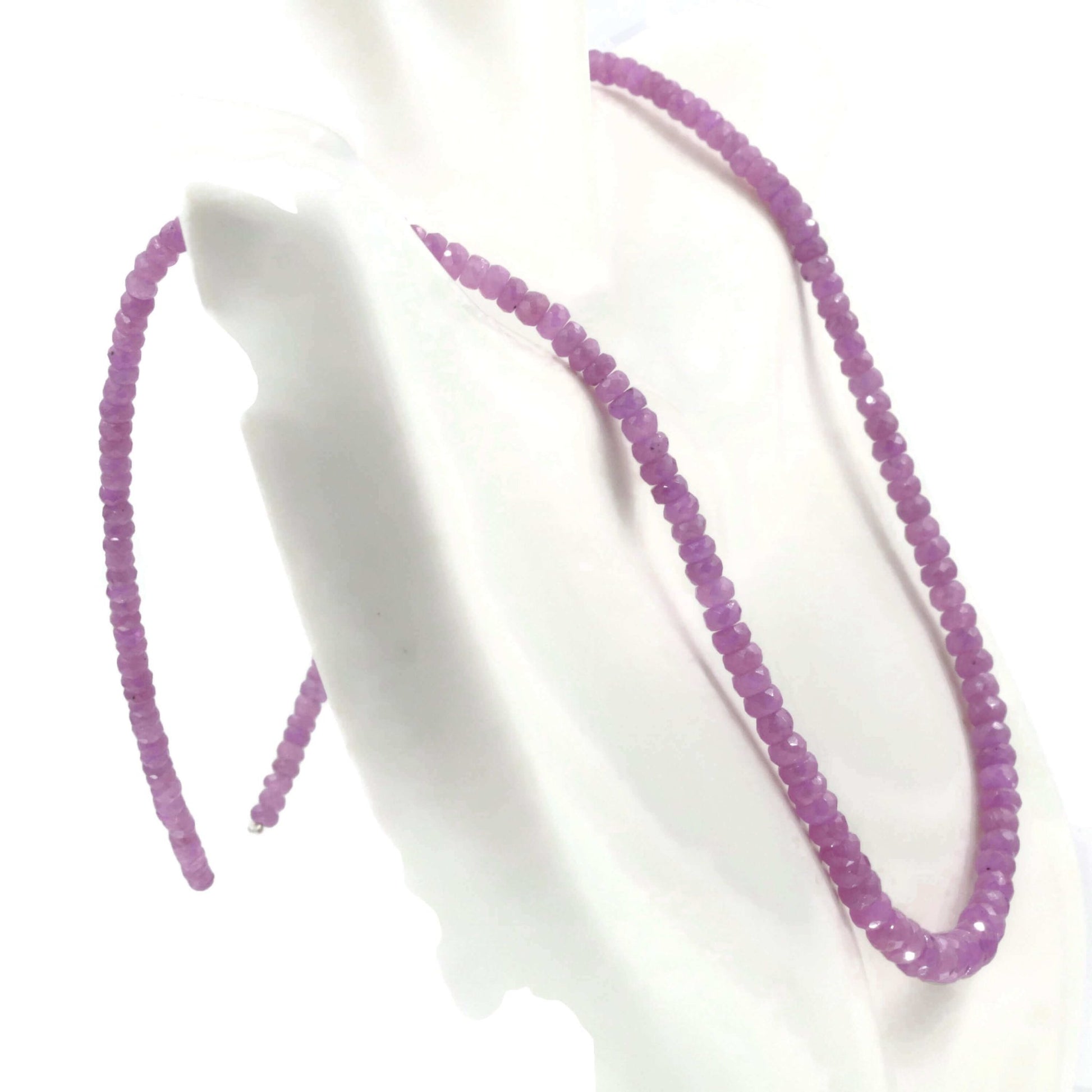 Natural Pink Sapphire Beaded Strands - Taj Mahal Gems