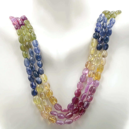 Natural Ruby and Sapphire Necklace - Taj Mahal Gems