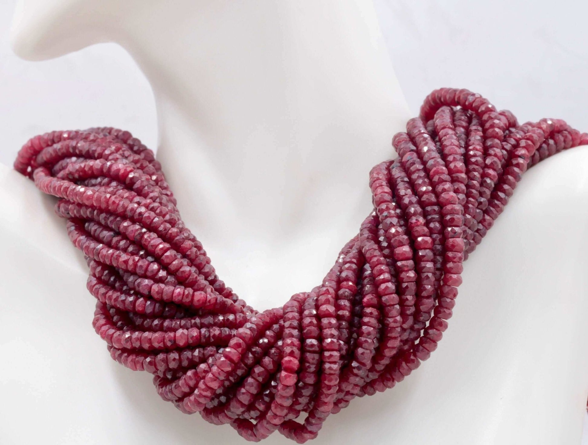 Natural Ruby Beads Strand - Taj Mahal Gems