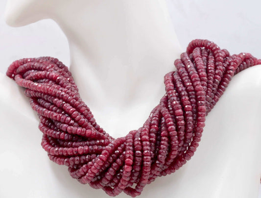 Natural Ruby Beads Strand - Taj Mahal Gems