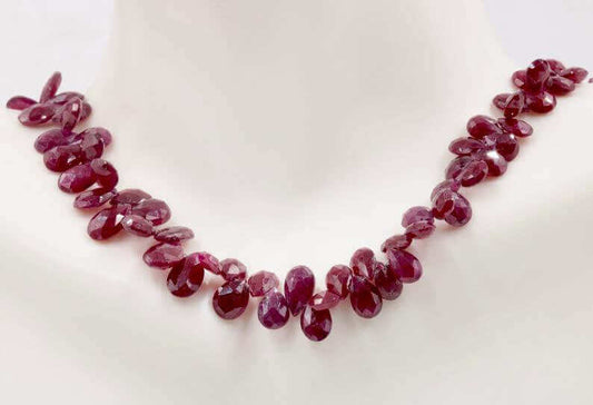 Natural Ruby Beads Strand - Taj Mahal Gems