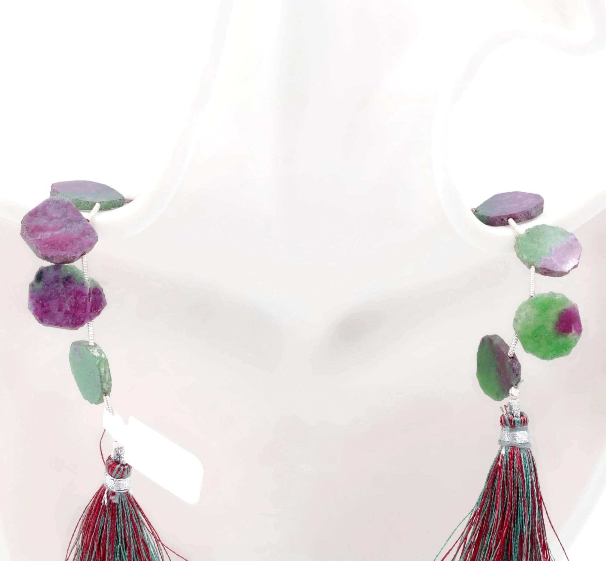 Natural Ruby Zoisite Beads Strand - Taj Mahal Gems