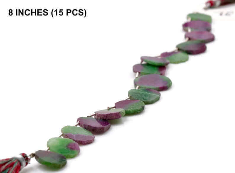 Natural Ruby Zoisite Beads Strand - Taj Mahal Gems