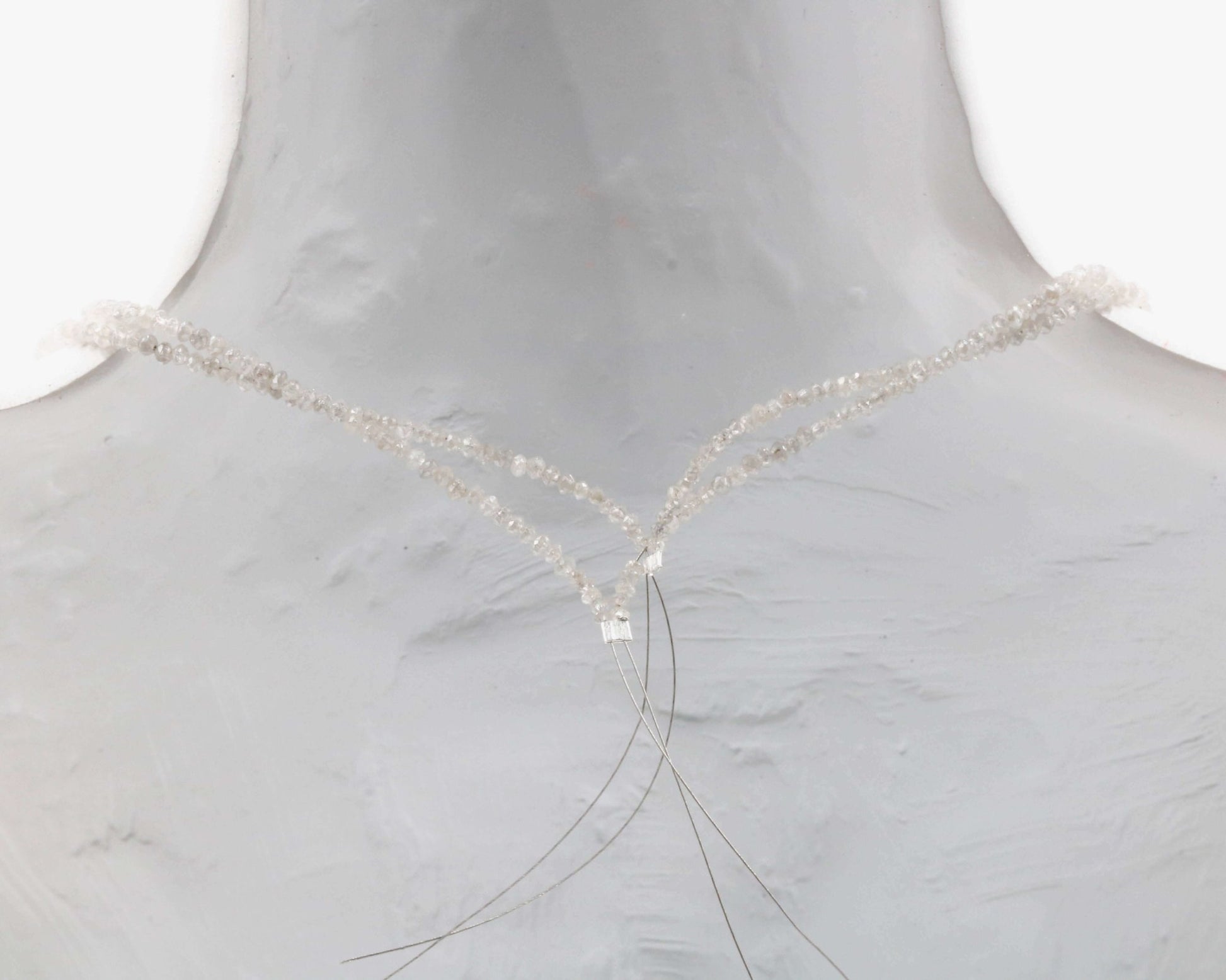 Natural White Diamond Strand - Taj Mahal Gems