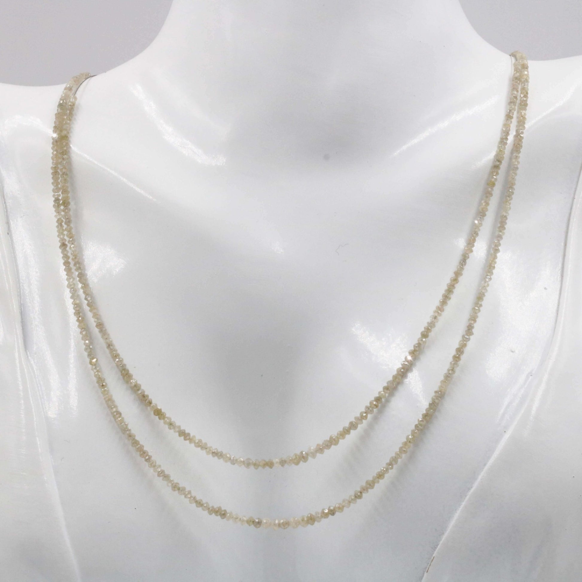 Natural White Diamond Strand - Taj Mahal Gems
