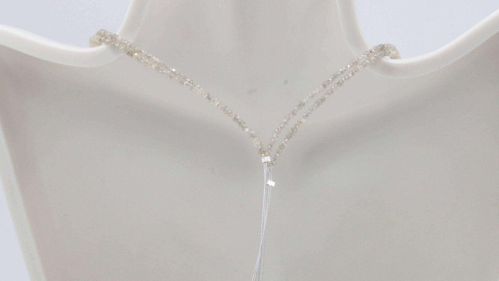 Natural White Diamond Strand - Taj Mahal Gems