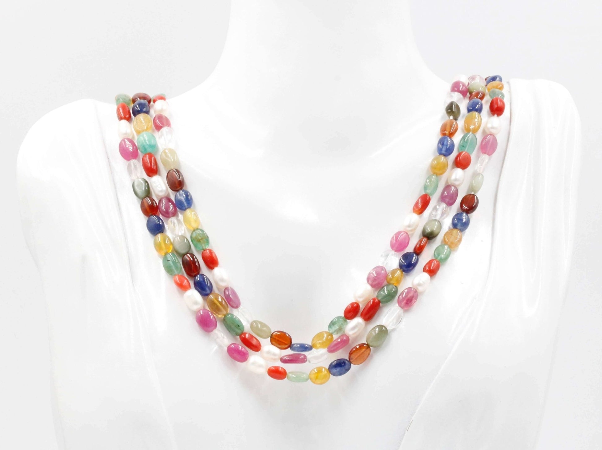 Navrathna Beaded Strand - Taj Mahal Gems
