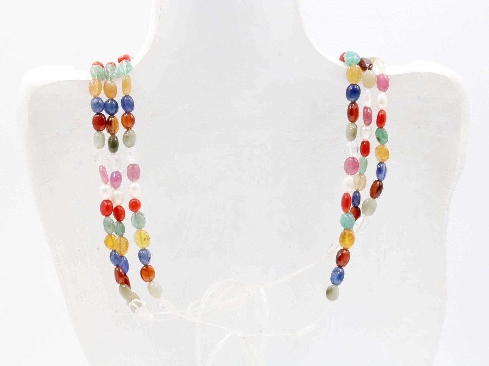 Navrathna Beaded Strand - Taj Mahal Gems
