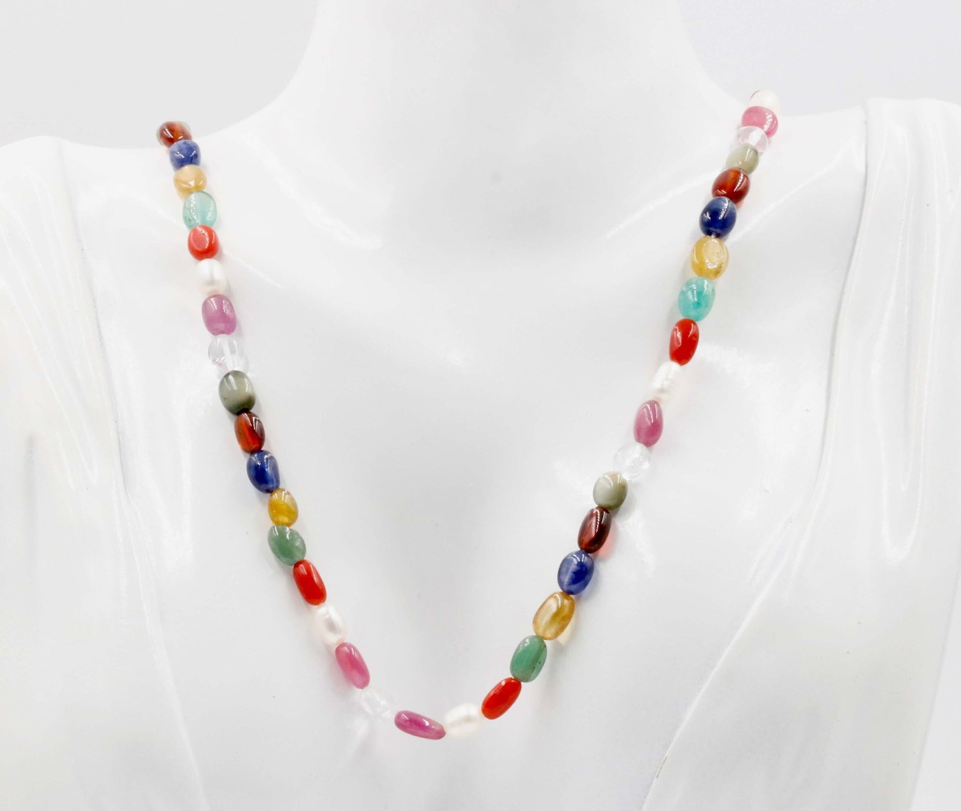 Navrathna Beaded Strand - Taj Mahal Gems