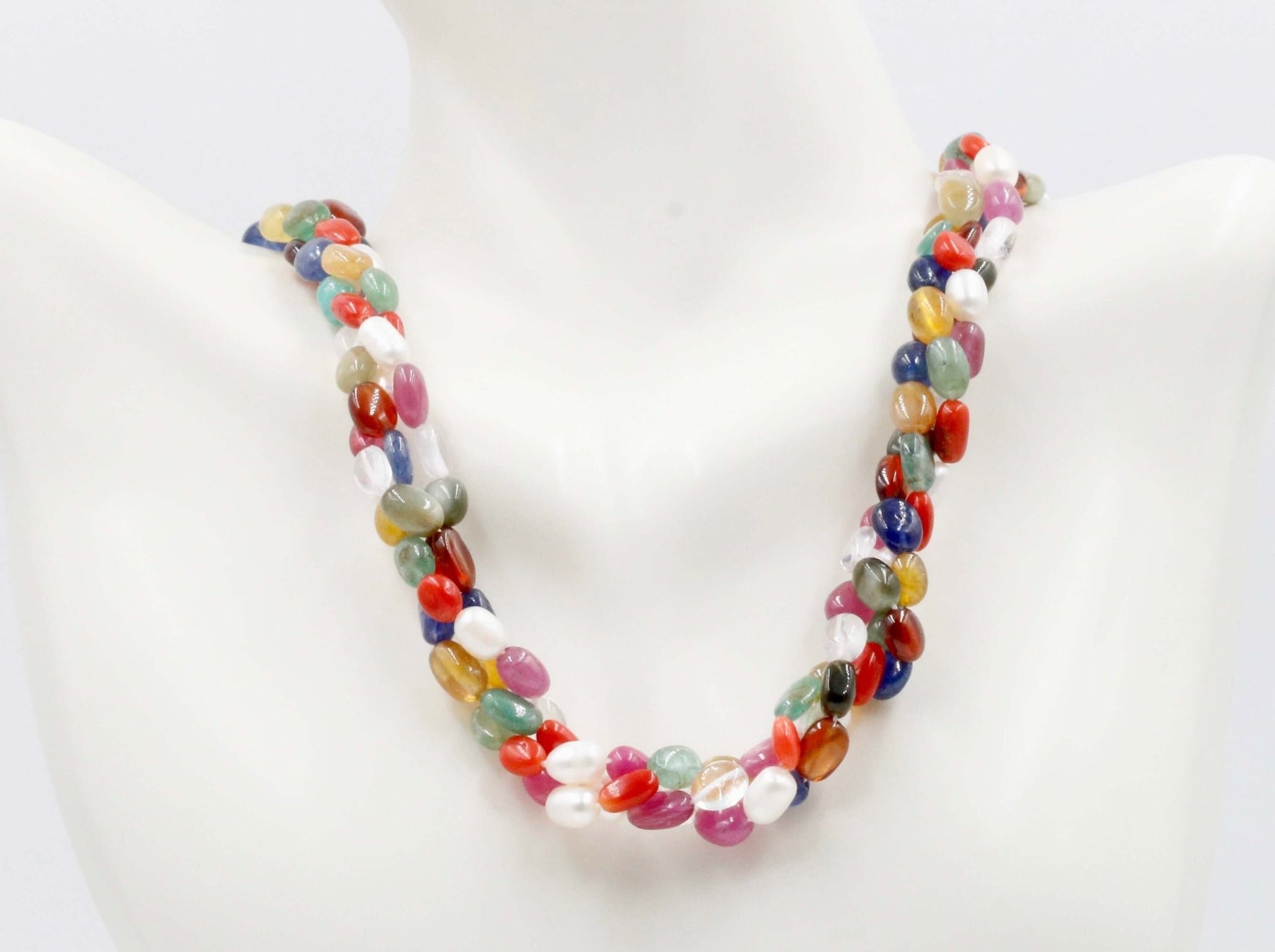 Navrathna Beaded Strand - Taj Mahal Gems