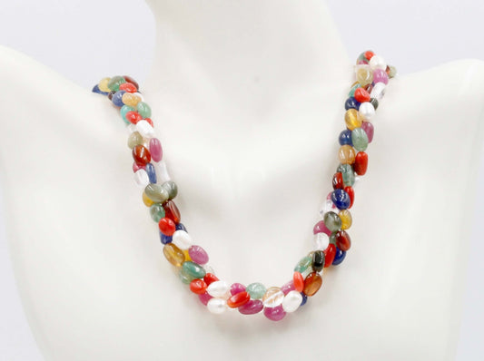 Navrathna Beaded Strand - Taj Mahal Gems