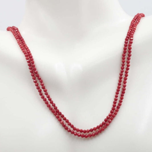 Red Coral Beads Strands - Taj Mahal Gems