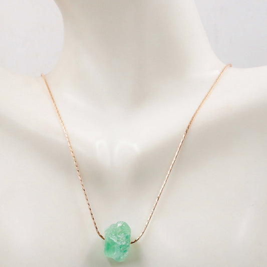 Single Color Raw Crystal Necklace - Taj Mahal Gems